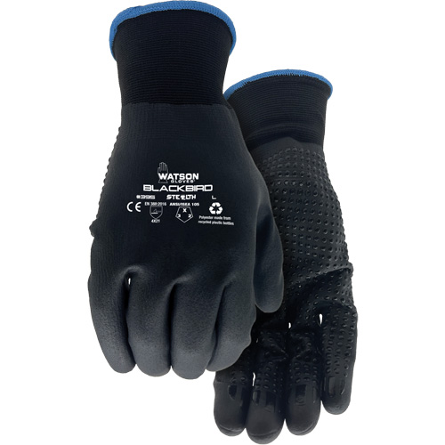 Gants enduits Stealth Blackbird, T-Grand, R&ecirc;vetement Nitrile micromousse, Calibre 15, Enveloppe en Polyester SPOC Demo