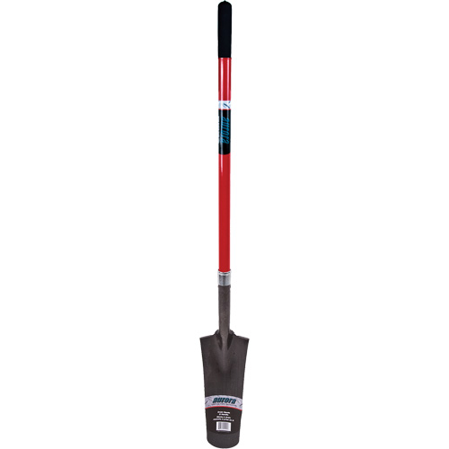 Pelle &agrave; drain robuste, Acier au carbone, Lame 16" x 6", 45" lo, Manche Droit SPOC Demo