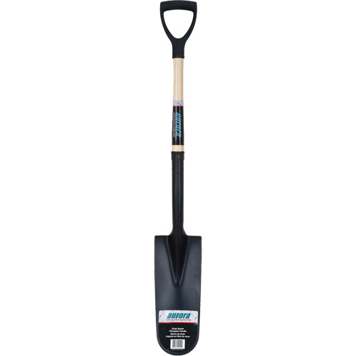 Drain Spade Shovel, Tempered Steel, 14" x 6" Blade, 30" L, D-Grip Handle SPOC Demo