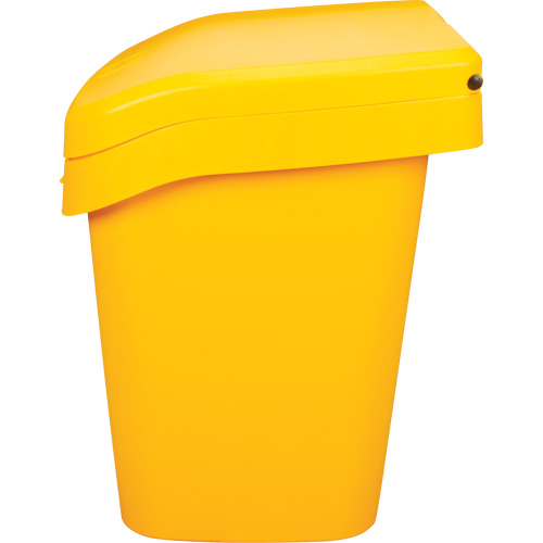 Salt & Sand Storage Bins, With Hasp, 21" x 27" x 26", 4.24 cu. ft., Yellow SPOC Demo