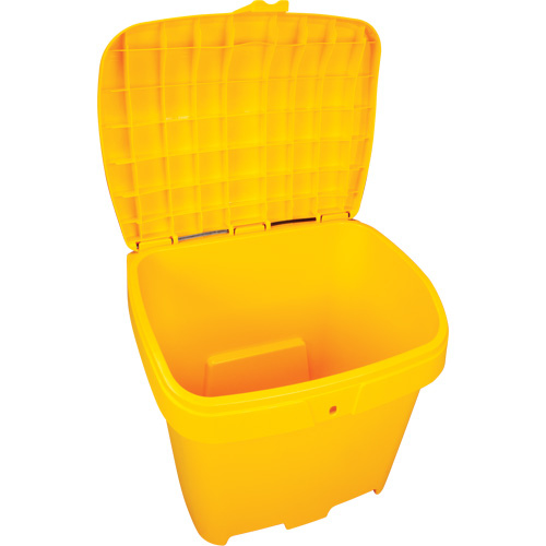 Salt & Sand Storage Bins, With Hasp, 21" x 27" x 26", 4.24 cu. ft., Yellow SPOC Demo