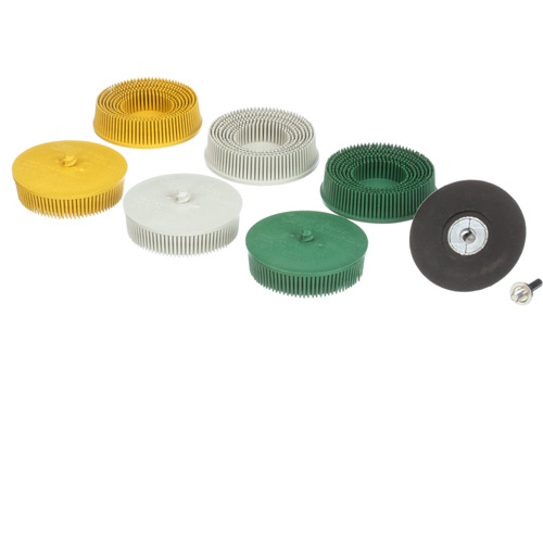 Roloc Bristle Disc Kit, Aluminum Oxide, Several Grit, 3" Dia. SPOC Demo
