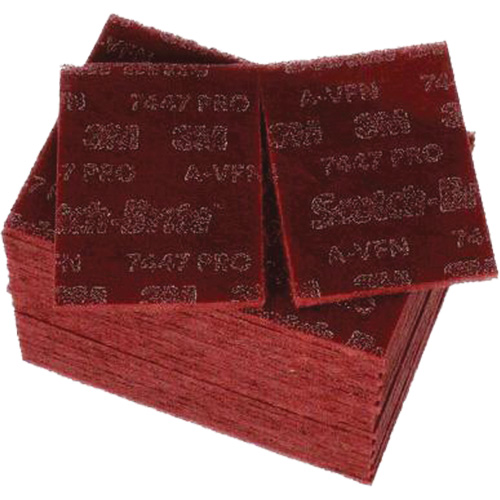 Scotch-Brite 7447 Hand Pads, Aluminum Oxide, 9" x 6", Very Fine Grit SPOC Demo