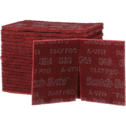 Scotch-Brite 7447 Hand Pads, Aluminum Oxide, 9" x 6", Very Fine Grit SPOC Demo