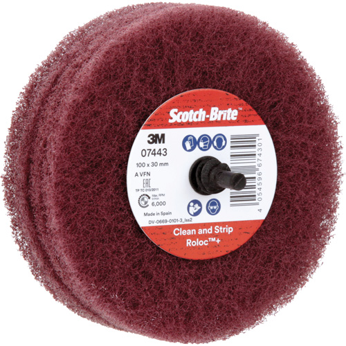 Scotch-Brite Roloc Plus General Purpose Scuffing Wheel, 4" Dia. SPOC Demo