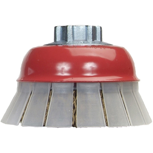 Crimped Wire Cup Brush with Protective Guard SPOC Demo