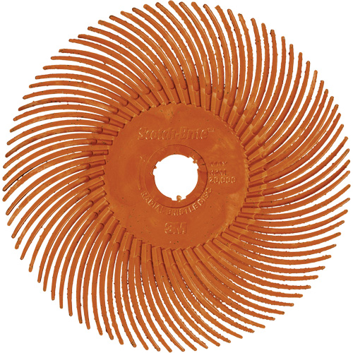 Scotch-Brite Type C Precision Radial Bristle Brush PN-RB, Ceramic, 80+ Grit, 3" Dia. SPOC Demo