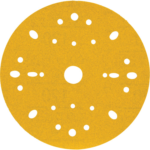 Disque abrasif dor&eacute; Hookit, dia 6", Grain 120, Oxyde d'aluminium, Poids C SPOC Demo