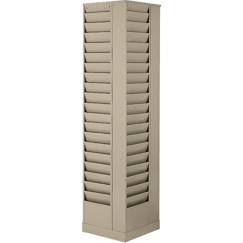 Literature Storage Racks, Rotating, 23 Slots, Steel, 14-1/8" W x 14-1/8" D x 66" H SPOC Demo