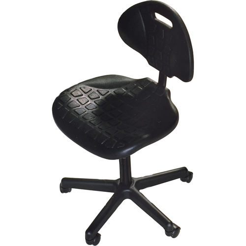 Heavy-Duty Ergonomic Seating, Polyurethane, Black, 250 lbs. Capacity SPOC Demo