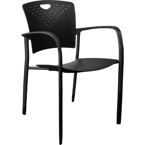 MaxX StaxX Stackable Chairs, Polypropylene, 17-1/4" High, 275 lbs. Capacity, Black SPOC Demo