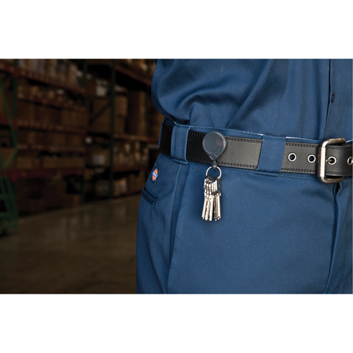 Anneaux &agrave; cl&eacute;s r&eacute;tractables Mini-Bak, Plastique, C&acirc;ble 36", Fixation Agrafe de ceinture SPOC Demo