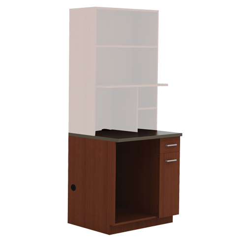 Armoire modulaire, M&eacute;lamine, 39" h x 36" la x 25" P, Acajou SPOC Demo