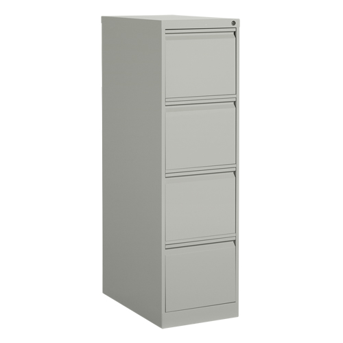 Classeur vertical, Acier, 4 tiroirs, 15-1/7" la x 25" p x 52" h, Gris SPOC Demo
