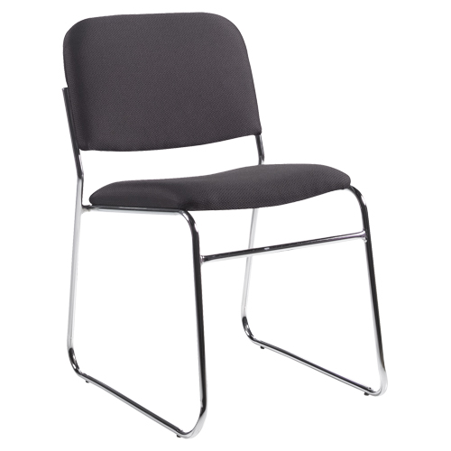 Armless Chair, Fabric, 30" High, 200 lbs. Capacity, Black SPOC Demo