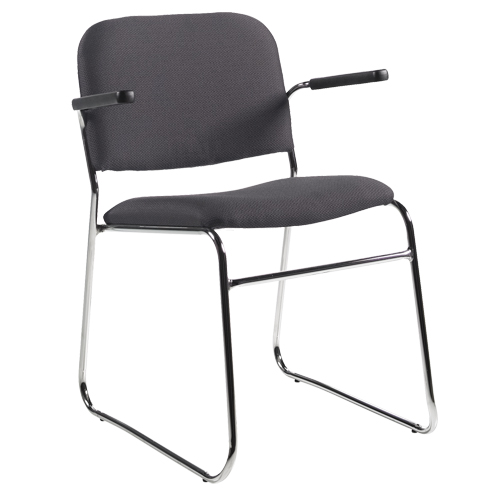 Chair, Fabric, 30" High, 200 lbs. Capacity, Black SPOC Demo