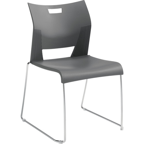 Chaise de formation sans bras Duet, Plastique, Hauteur 33-1/4", Capacit&eacute; 350 lb, Gris SPOC Demo
