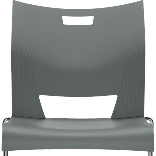 Chaise de formation sans bras Duet, Plastique, Hauteur 33-1/4", Capacit&eacute; 350 lb, Gris SPOC Demo