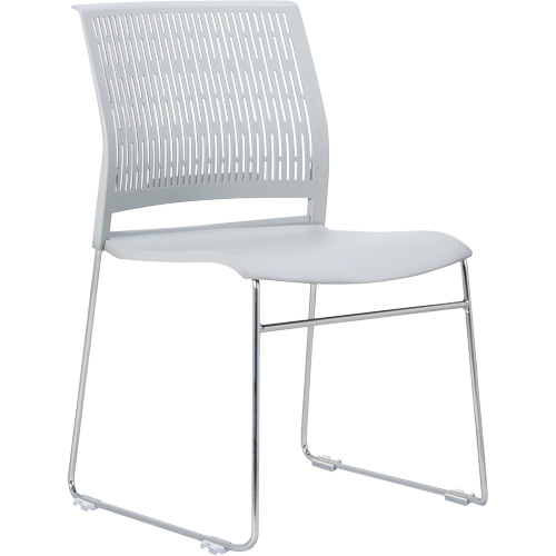 Chaises empilables s&eacute;rie Activ, Polypropyl&egrave;ne, Hauteur 32-3/8", Capacit&eacute; 275 lb, Gris SPOC Demo