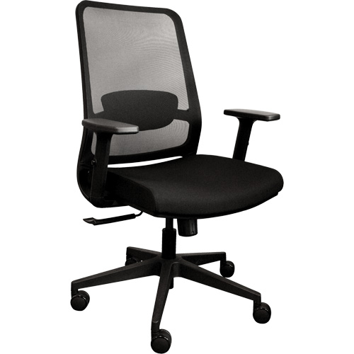 Chaise de bureau ajustable &agrave; basculement synchronis&eacute; s&eacute;rie Activ, Tissu/Mailles, Noir, Capacit&eacute; 275 lb SPOC Demo