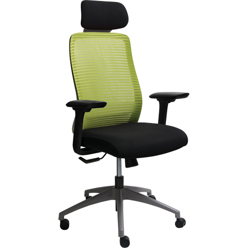 Chaise de bureau ajustable s&eacute;rie Era avec appui-t&ecirc;te, Tissu/Mailles, Vert, Capacit&eacute; 275 lb SPOC Demo