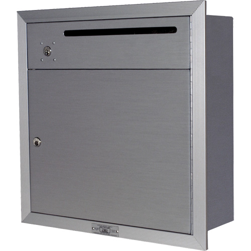 Recessed Collection Box, Wall -Mounted, 12-3/4" x 16-3/8", 2 Doors, Aluminum SPOC Demo