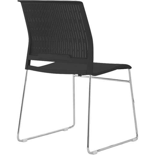 Chaises empilables, Polypropyl&egrave;ne, Hauteur 32-3/8", Capacit&eacute; 250 lb, Noir SPOC Demo