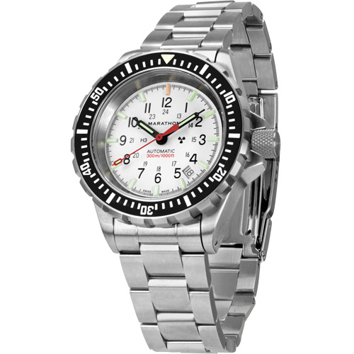 Arctic Edition Large Diver's Automatic GSAR Watch with Stainless Steel Bracelet, Digital, Battery Operated, 41 mm, Silver SPOC Demo