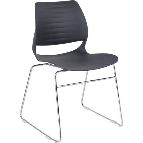 Chaises empilables, Polypropyl&egrave;ne, Hauteur 32", Capacit&eacute; 250 lb, Noir SPOC Demo