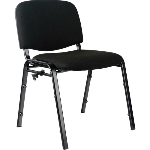 Stacking Chairs, Fabric, 32" High, 250 lbs. Capacity, Black SPOC Demo
