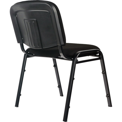 Stacking Chairs, Fabric, 32" High, 250 lbs. Capacity, Black SPOC Demo