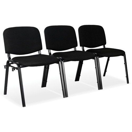 Stacking Chairs, Fabric, 32" High, 250 lbs. Capacity, Black SPOC Demo