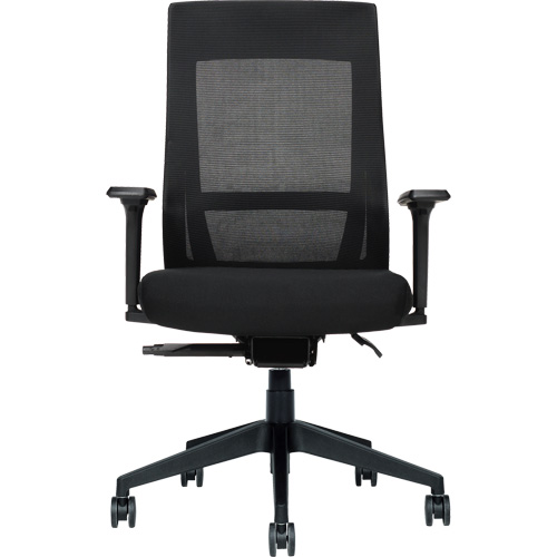 Chaise &agrave; dossier moyen avec m&eacute;canisme &agrave; basculement synchronis&eacute; &agrave; d&eacute;tection de poids , Mailles, Noir SPOC Demo