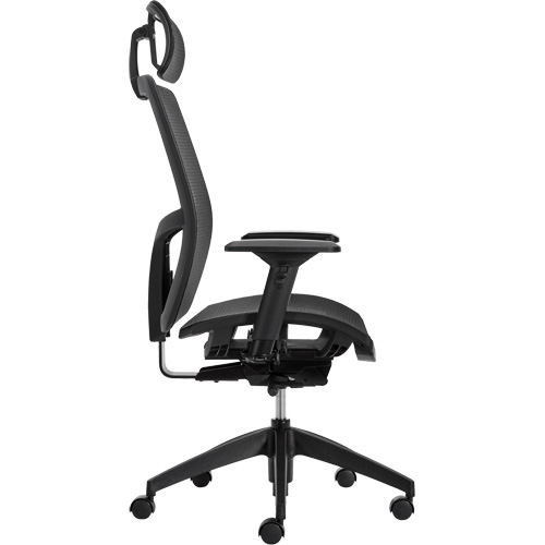 Format+ High-Back Weight-Sensing Synchro-Tilter with Headrest, Mesh, Black, 300 lbs. Capacity SPOC Demo