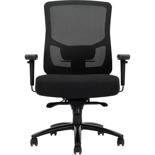 Chaise &agrave; dossier haut avec m&eacute;canisme &agrave; basculement synchronis&eacute; robuste Raven 400, Mailles, Noir, Capacit&eacute; 400 lb SPOC Demo