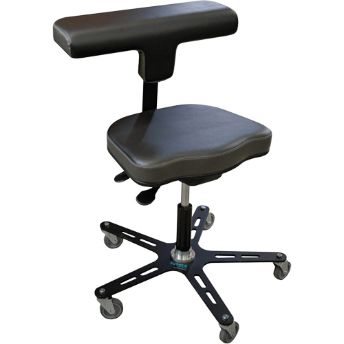Chaise ergonomique industrielle VEGA-T, Mobile, Ajustable Hauteur, Capacit&eacute; 280 lb SPOC Demo