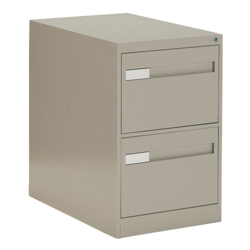 Vertical Filing Cabinet with Recessed Drawer Handles, 2 Drawers, 18.15" W x 26.56" D x 29" H, Beige SPOC Demo