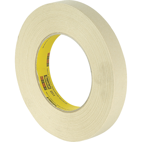 Scotch&reg; Performance 231 Masking Tape, 18 mm (3/4") x 55 m (180'), Tan SPOC Demo