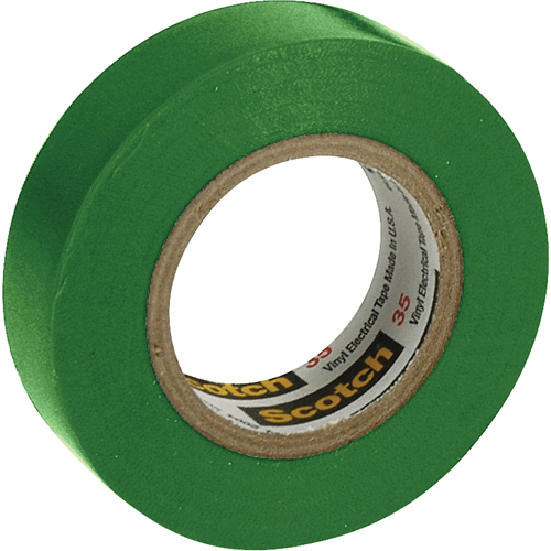 Rubans en vinyle pour codage en couleurs 35 Scotch, 12,7 mm (1/2") x 6,1 m (20'), Vert, 7 mils SPOC Demo