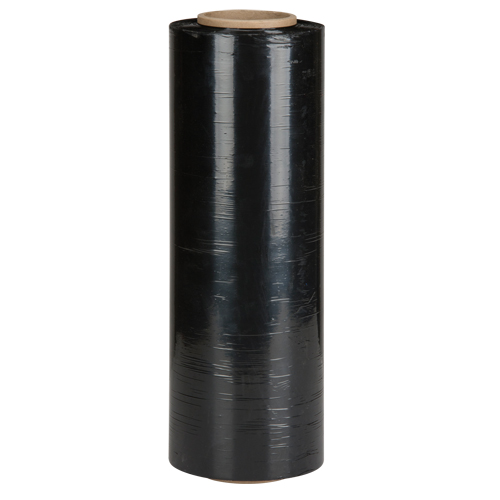 Hand Stretch Wrap, 80 Gauge (20.3 micrometers), 18" x 1500', Opaque Black SPOC Demo