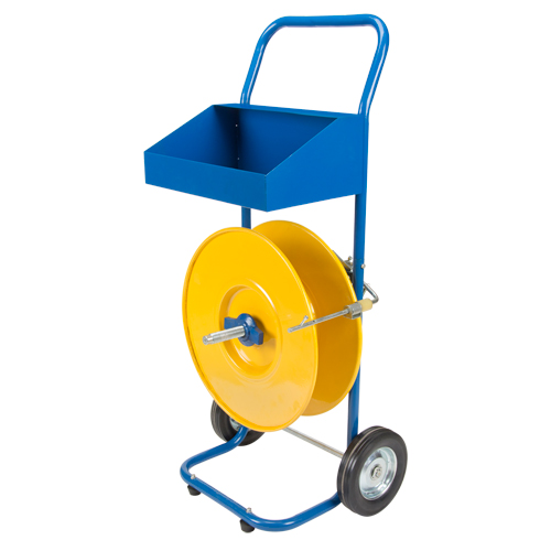 Strapping Dispenser, Polyester/Polypropylene Straps, 8" Core Dia., 8" Roll Width SPOC Demo