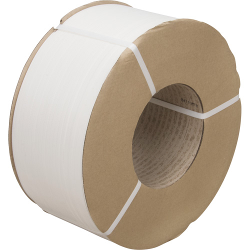 Strapping, Polypropylene, 3/8" W x 12900' L, White, Machine Grade SPOC Demo