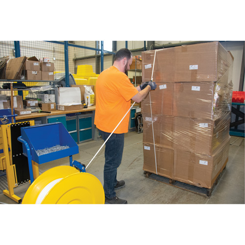 Strapping, Polypropylene, 3/8" W x 12900' L, White, Machine Grade SPOC Demo