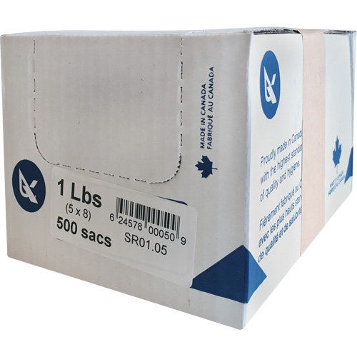 SR Series Food Packaging Bulk Pound Bags, Open Top, 11-1/2" x 5", 0.85 mil SPOC Demo