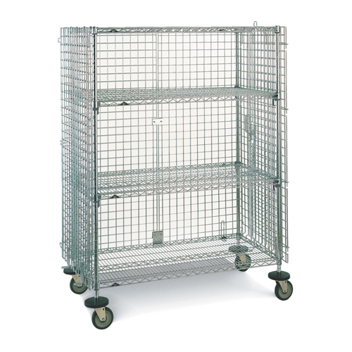 Wire Shelf Cart, Chrome Plated, 21-1/2" x 68-1/2" x 40", 500 lbs. Capacity SPOC Demo