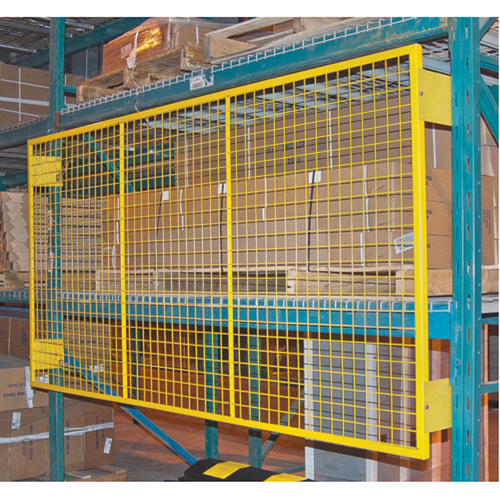 Grilles de protection arri&egrave;re pour palettier, 144" la x 48" h, Ferrures de 6" SPOC Demo