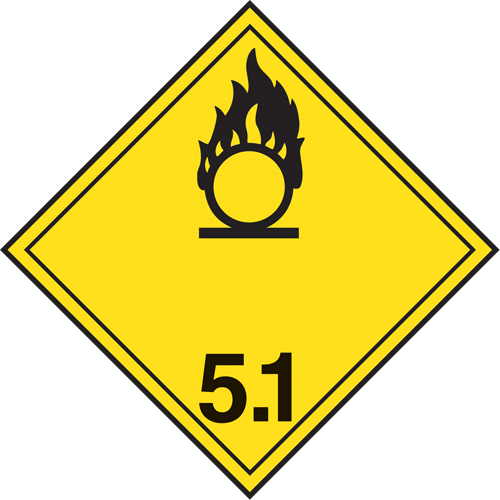 TDG Shipping Labels, Class 5.1, Oxidizing Substances, Vinyl SPOC Demo