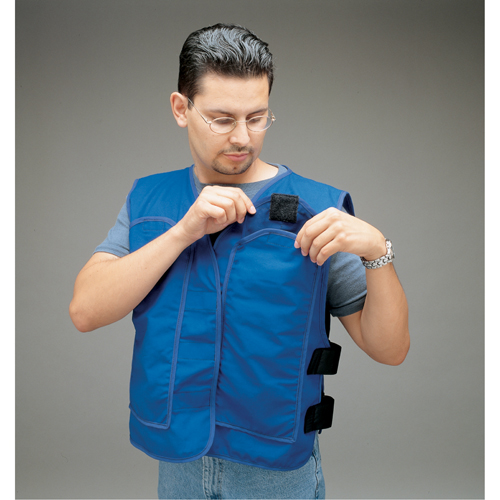 ALLEGRO INDUSTRIES Cooling Vests with Insert Pockets, Large, Royal Blue SPOC Demo