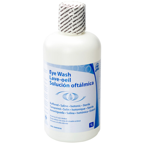 Accessoires pour poste de douche oculaire - Solution ophtalmique, 32 oz SPOC Demo