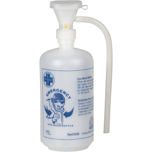 Bouteille pour douche oculaire avec coquille oculaire, Bouteille Vide, 32 oz SPOC Demo